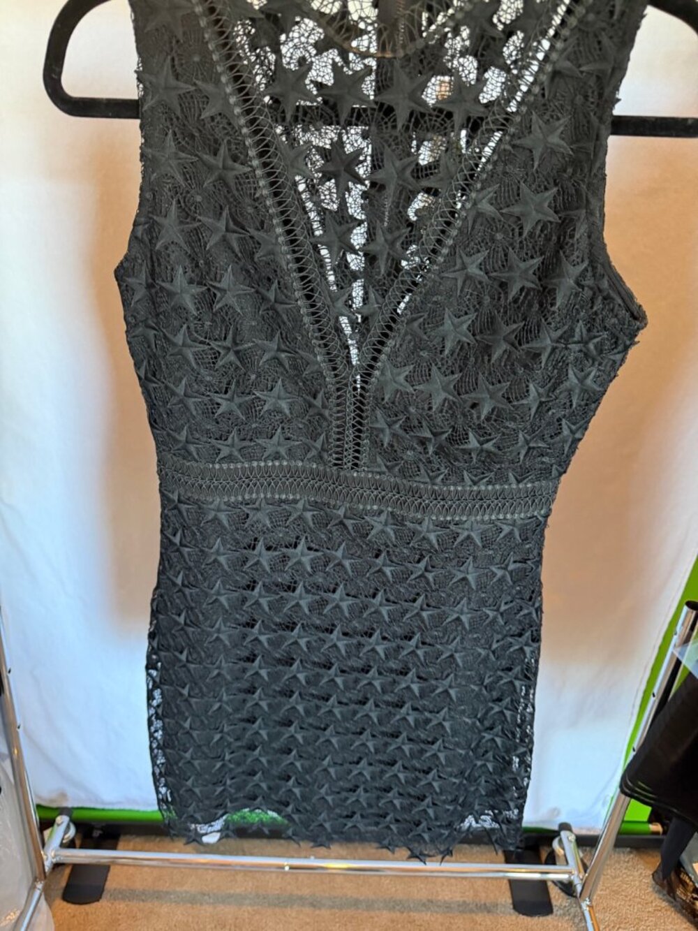 Sam Edelman Black Star Lace Mini Dress NWT Size 6
